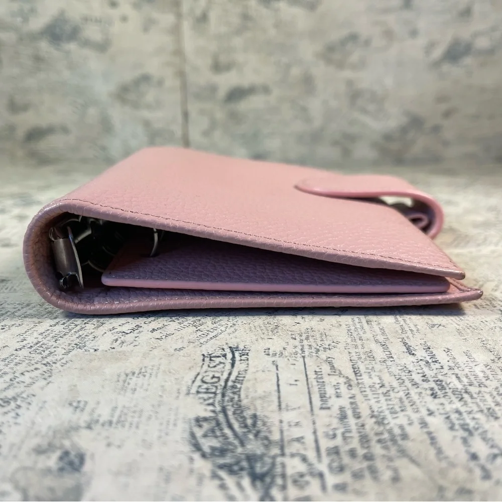 Moterm Versa Rings Planner — Pebbled Leather Pink — 6-Ring Organizer